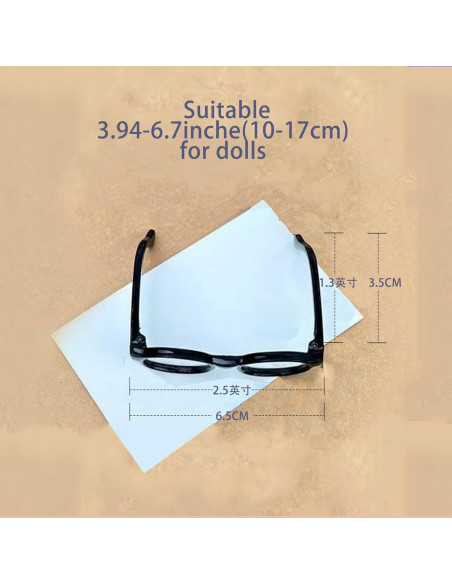Gafas para muñecas Labubu, juego de 5 accesorios 10-17 cm Gafas para muñecas Labubu, juego de 5 accesorios 10-17 cm