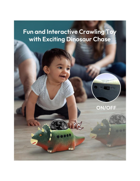 Proyector de Luz Nocturna Dinosaurio Beslike - 8 Colores, 14 Sonidos