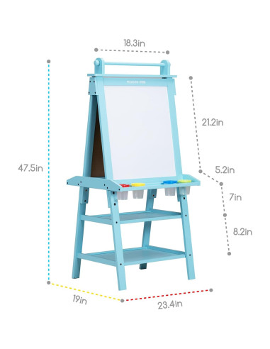 Caballete de Arte para Niños MEEDEN de Madera con Accesorios