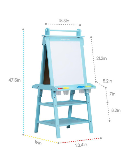 Caballete de Arte para Niños MEEDEN de Madera con Accesorios