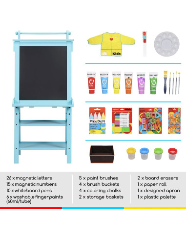 Caballete de Arte para Niños MEEDEN de Madera con Accesorios