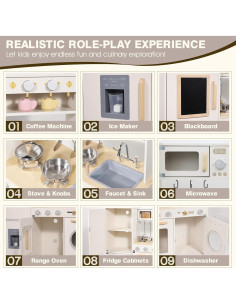 Juego de Cocina de Madera Pithfor para Niños 15.42 kg 2