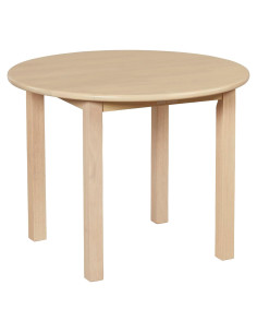 Mesa Redonda Infantil ECR4Kids de Madera Dura 76cm Blanco Antiguo