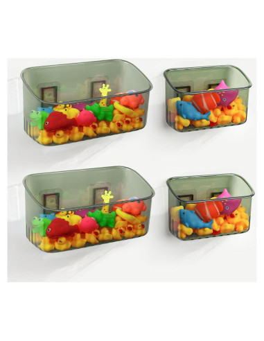 Organizador de Juguetes de Baño Cnbnd 4pcs Transparente