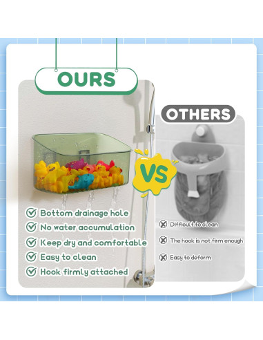Organizador de Juguetes de Baño Cnbnd 4pcs Transparente
