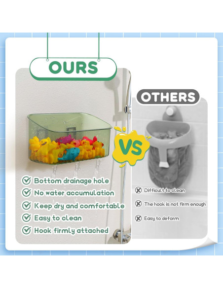 Organizador de Juguetes de Baño Cnbnd 4pcs Transparente Organizador de Juguetes de Baño Cnbnd 4pcs Transparente