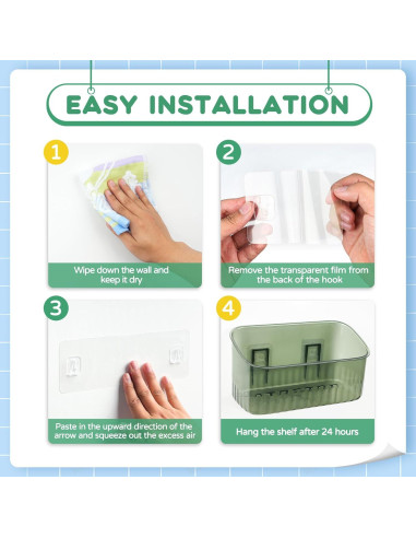 Organizador de Juguetes de Baño Cnbnd 4pcs Transparente