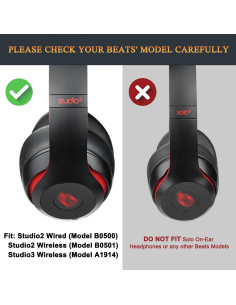 Almohadillas de Reemplazo SoloWIT para Auriculares Beats Studio 2 y 3 - Azul Cristal 2