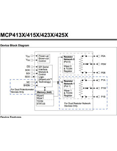 Potenciómetro Digital Microchip 128 Pasos SPI 5 Piezas 2