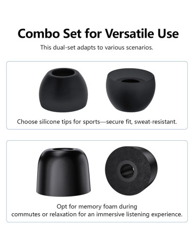 Juego de Puntas de Auriculares KBEAR FT01 Silicona y Espuma