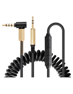 Cable de audio enrollado Fezzlo QC45 1.3m-2.5m con micrófono