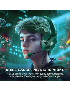 Auriculares Gaming YOTMS H-4 Verde 7.1 PS5 PS4 PC 2
