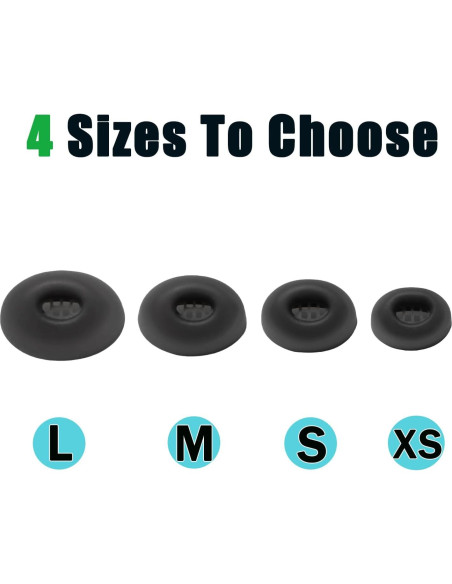 Puntas de Repuesto Silicona Jabra Elite 10 - 4 Pares Negro