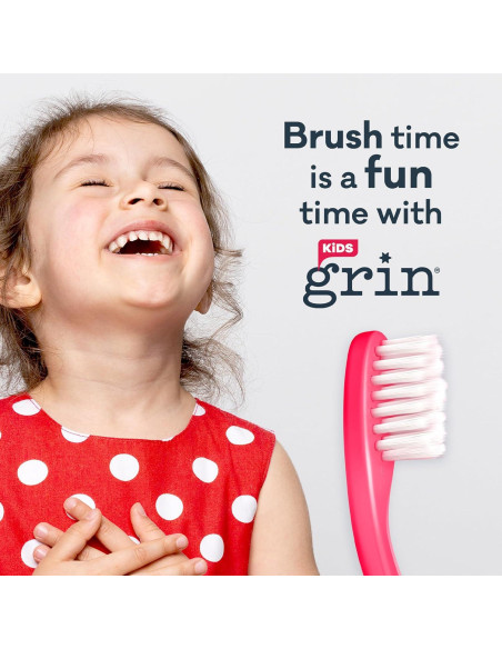 Cepillo de Dientes Grin Kids 100% Reciclado Extra Suave 4 Unidades Azul