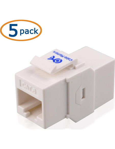 Acoplador Keystone RJ45 Cat6 Cable Matters 5-Pack Blanco