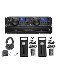 Paquete DJ Gemini CDX-2250i + Auriculares Rockville DJ1500