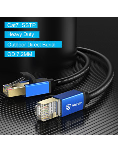 Cable Ethernet Cat 7 Abireiv 22.86m Alta Velocidad 10Gbps 2