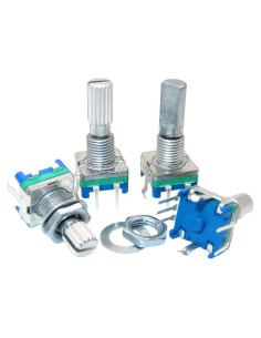 10 Piezas Eje Rotativo EC11 15mm/20mm Potenciómetro 5 Pines