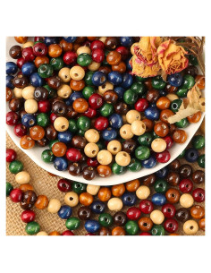 Perlas de Madera Coloridas DAHI 500pcs 10mm para Manualidades
