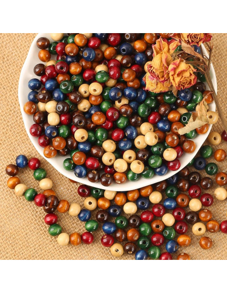 Perlas de Madera Coloridas DAHI 500pcs 10mm para Manualidades