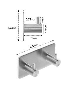 Ganchos Adhesivos de Acero Inoxidable YENZEEN 2 Unidades 2