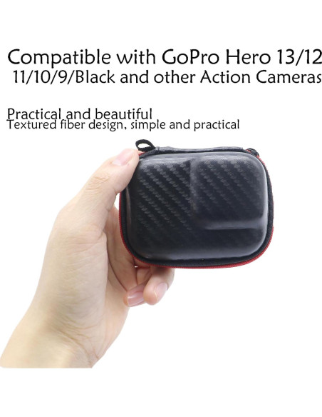 Funda de Transporte GoPro Hero 13 Negra PU Compacta 9x6.5cm
