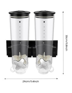 Dispensador de Alimentos Montado en la Pared GAMIGIME 3L Negro 2