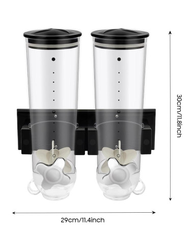 Dispensador de Alimentos Montado en la Pared GAMIGIME 3L Negro