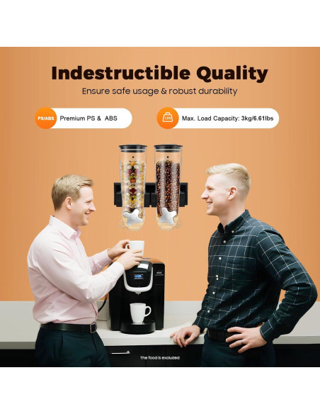 Dispensador de Alimentos Montado en la Pared GAMIGIME 3L Negro