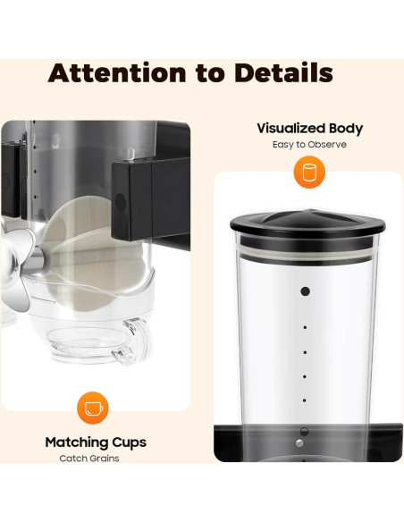 Dispensador de Alimentos Montado en la Pared GAMIGIME 3L Negro