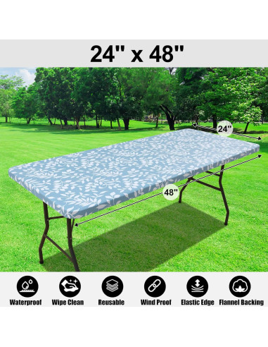 Mantel Rectangular Smiry 122x61 cm Impermeable Azul Bebé