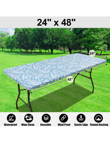 Mantel Rectangular Smiry 122x61 cm Impermeable Azul Bebé