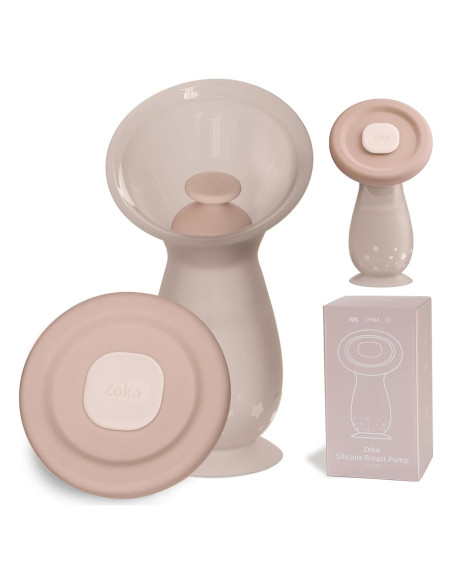 Extractor de Leche Manual Zoka 110ml Silicona Rosa