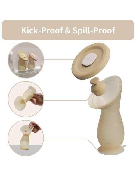 Extractor de Leche Manual Zoka 110ml Silicona Rosa