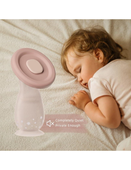 Extractor de Leche Manual Zoka 110ml Silicona Rosa