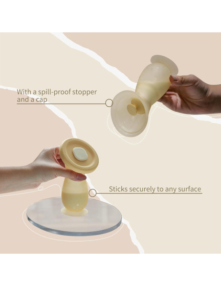 Extractor de Leche Manual Zoka 110ml Silicona Rosa