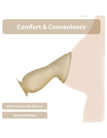 Extractor de Leche Manual Zoka 110ml Silicona Rosa