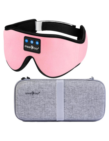 MUSICOZY Máscara de Sueño Bluetooth 3D con Estuche Protector