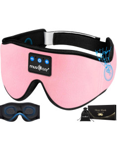 MUSICOZY Máscara de Sueño Bluetooth 3D con Estuche Protector 2