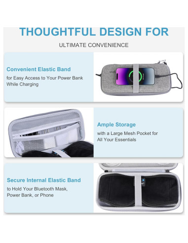 MUSICOZY Máscara de Sueño Bluetooth 3D con Estuche Protector