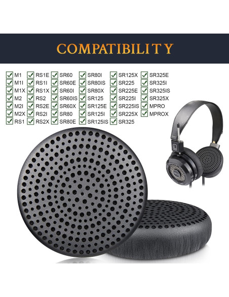 Almohadillas de Repuesto SOULWIT para Auriculares SR60/SR80/SR125/SR225/SR325 - Negro