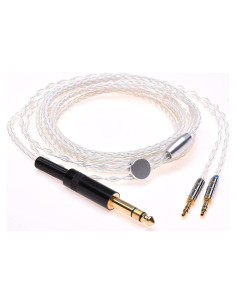 Cable de Auriculares GAGACOCC 1.2m 8 Núcleos Plata 6.35mm