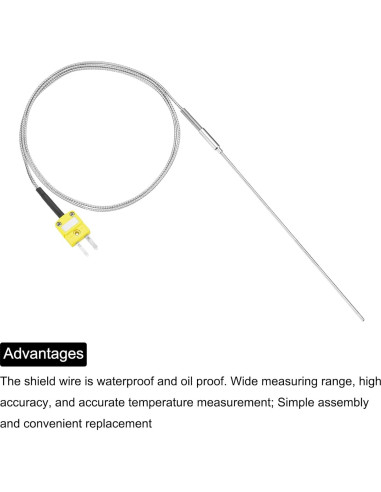 Termopar Tipo K MECCANIXITY Sonda de Temperatura -50 a 1100C