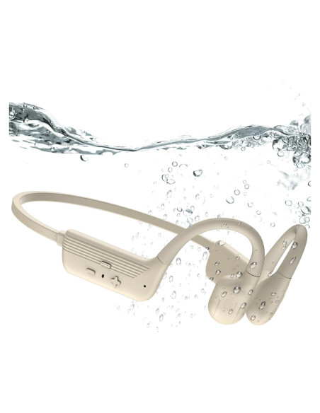 Auriculares de Conducción Ósea KOPIDOE X8 IP68 32GB Beige Auriculares de Conducción Ósea KOPIDOE X8 IP68 32GB Beige