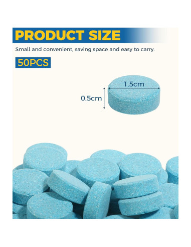 50 Tabletas Limpiaparabrisas UBOG, Detergente Concentrado 100g