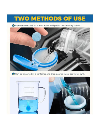 50 Tabletas Limpiaparabrisas UBOG, Detergente Concentrado 100g