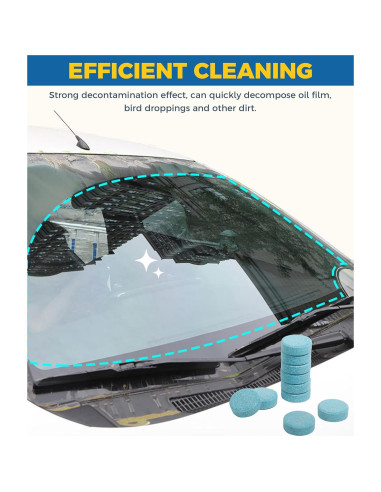 50 Tabletas Limpiaparabrisas UBOG, Detergente Concentrado 100g