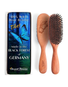 Cepillo de Cerdas de Jabalí Tibet 100% Natural - Madera de Pera