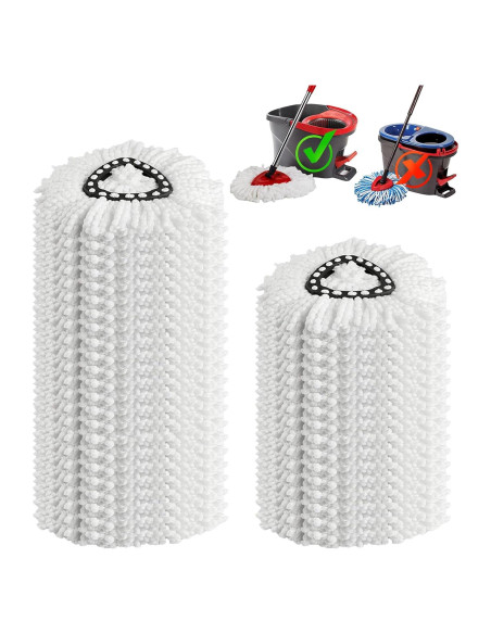 Cabezas de Repuesto para Mop de Giro Easy Wring 20 Piezas