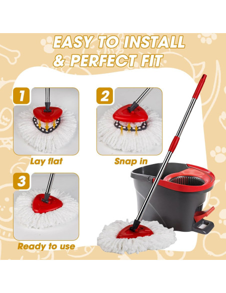 Cabezas de Repuesto para Mop de Giro Easy Wring 20 Piezas